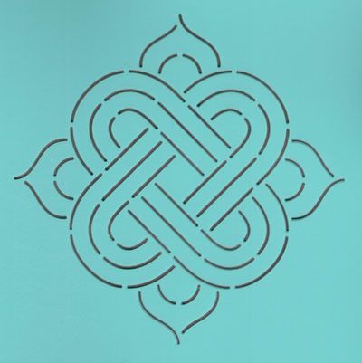 Quilt Stencil  6" Celtic Cable Block