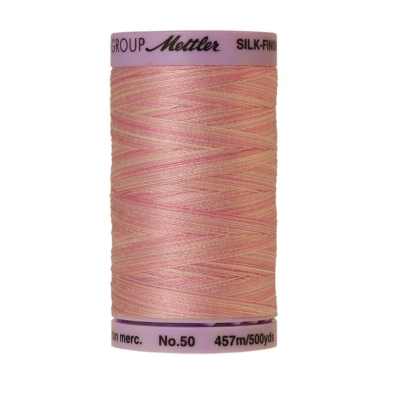 Mettler 50 Variegated Cotton Thread 9837, So Soft Pink