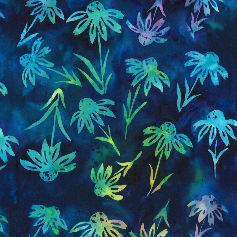 Hoffman Bali Batiks fabric, Echinacea
