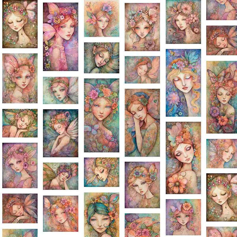 Enchanted fabric, Fairy Portrait Patches