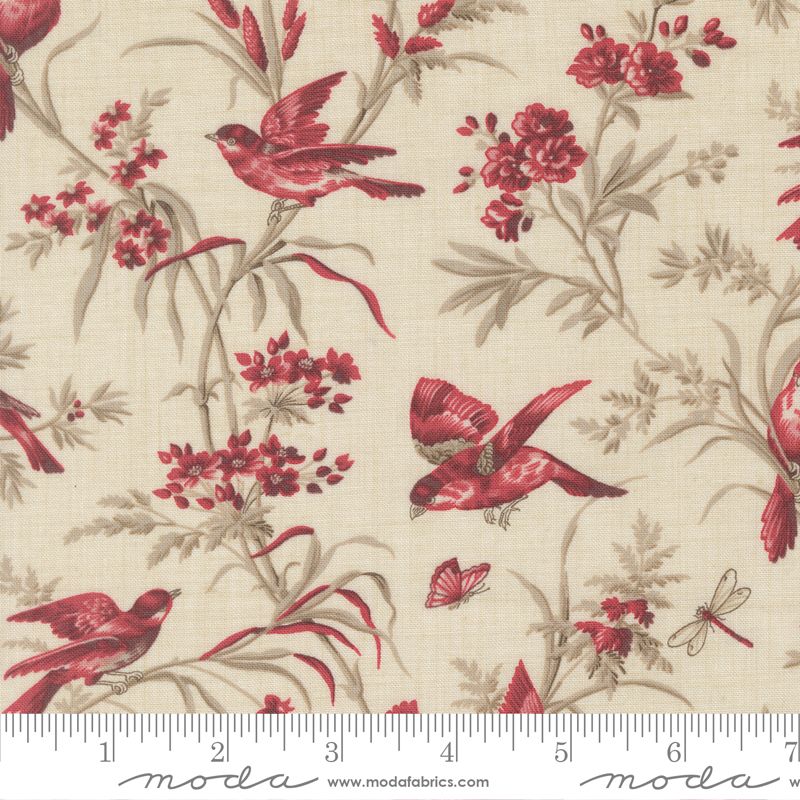 Joie De Vivre fabric, Moineau, Pearl