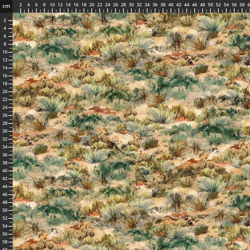 The Great Outdoors fabric: Desert Scene The Great Outdoors fabric: Desert Scene