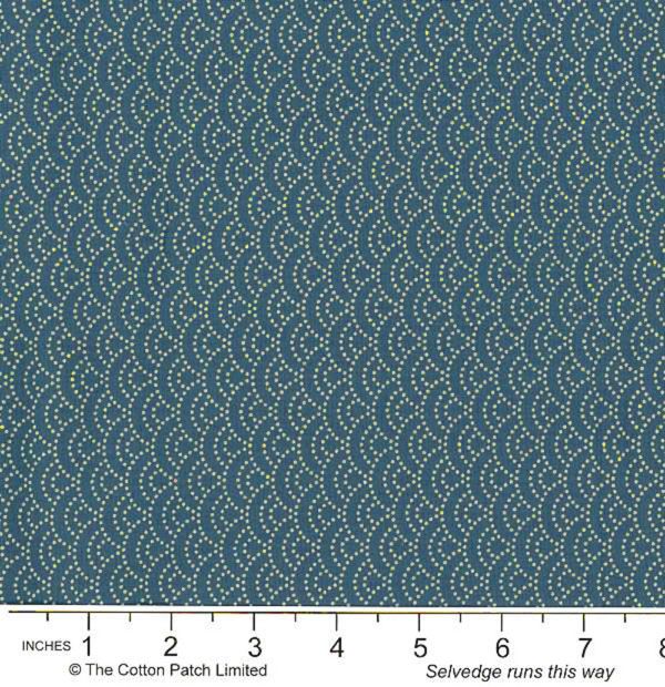 Sevenberry Classics fabric: Clamshell Waves, Blue-Grey Sevenberry Classics fabric: Clamshell Waves, Blue-Grey