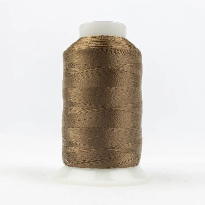 Deco Bob: 80wt 2ply Polyester Thread 2000m Spool Dark Tan