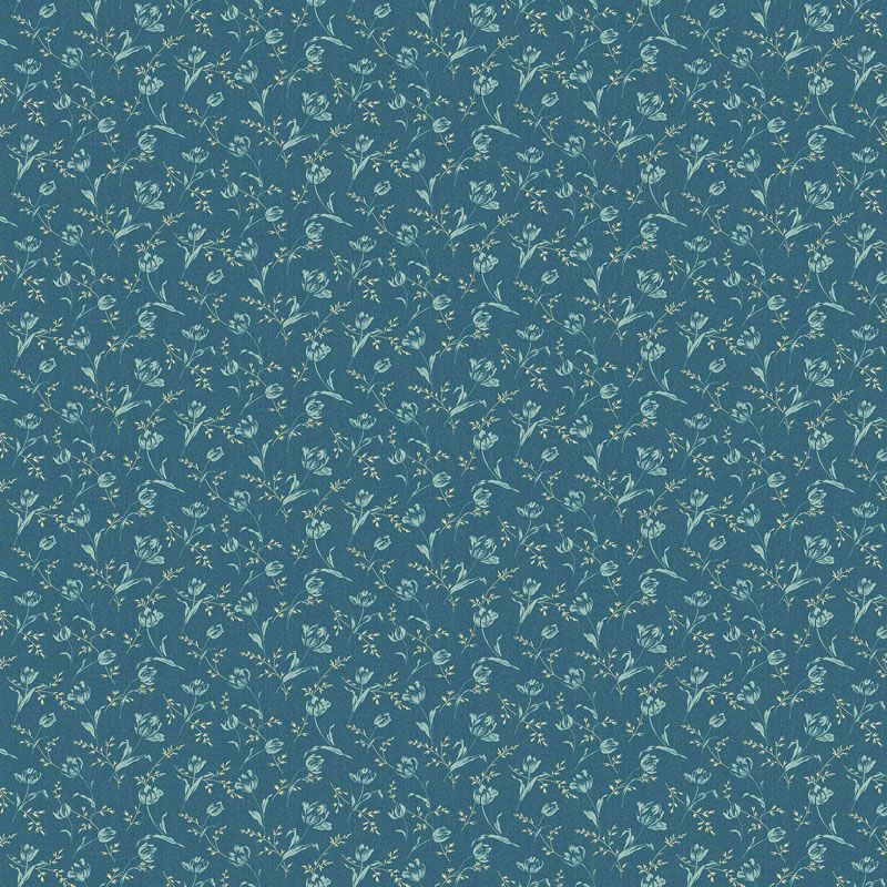 Lighthouse Blue fabric: Bindweed, Lakefront