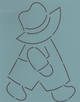 Quilt Stencil  5" Sunbonnet Bill