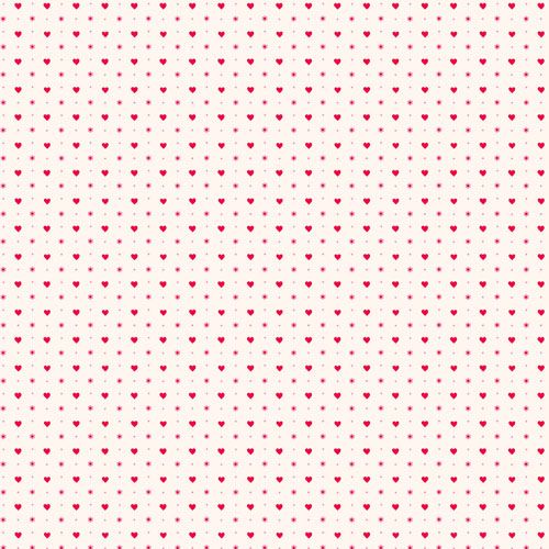 Heart and Soul fabrics: Mini Hearts, White