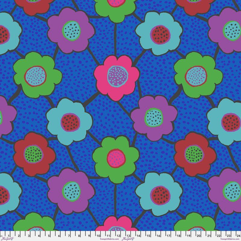 Kaffe Fassett Collective Fabric Floral Connections, Blue