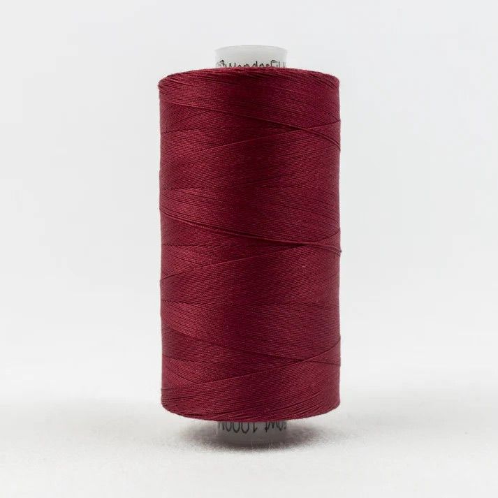 Konfetti Thread: 50wt 3 ply 100% Cotton. 1000m Spool Burgundy Konfetti Thread: 50wt 3 ply 100% Cotton. 1000m Spool Burgundy