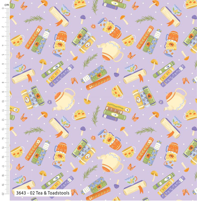 Cottage Bliss fabric: Tea and Toadstools