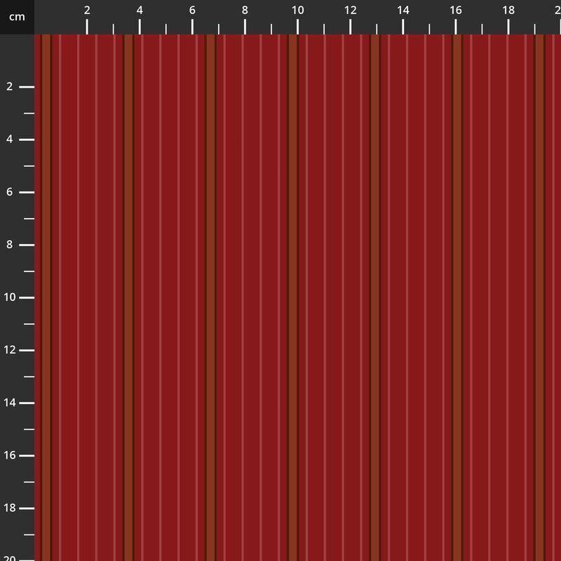 One S1ster Yarn Dyes Fabrics: Batten Board Stripe, Red