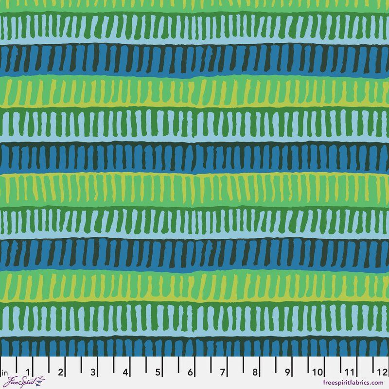 Kaffe Fassett Collective Fabric Zipper Stripe, Green