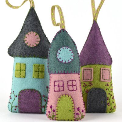 Felt Kit in a Box Lavender Houses Felt Kit in a Box Lavender Houses