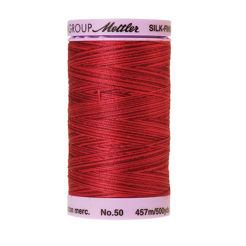 Mettler 50 Variegated Cotton Thread 9845, Midnight Garnet