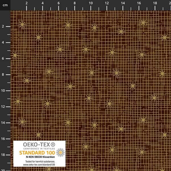 Christmas Wonders fabric: Petit Cristal, Snowflakes Brown