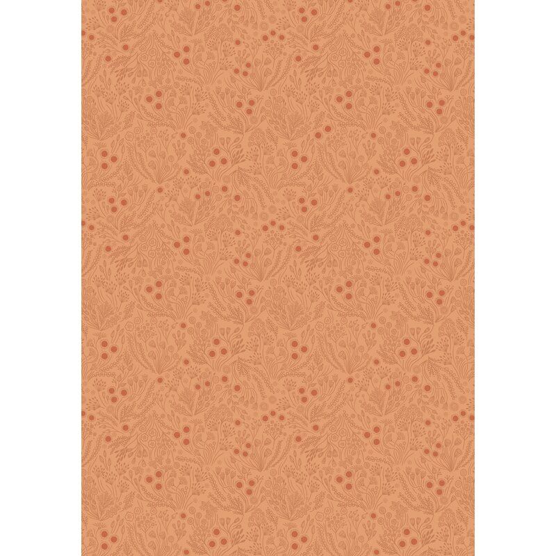 Jardin d'Automne fabric: Floral Seeds on Warm Natural