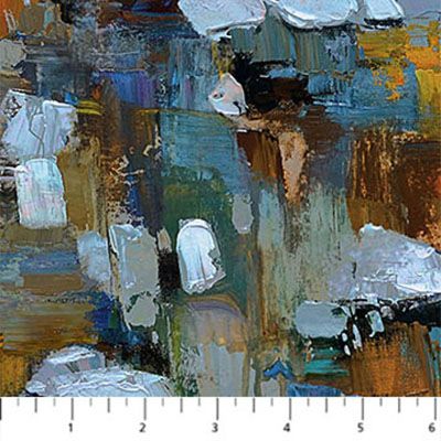 First Snow fabric, River Stones, Blue