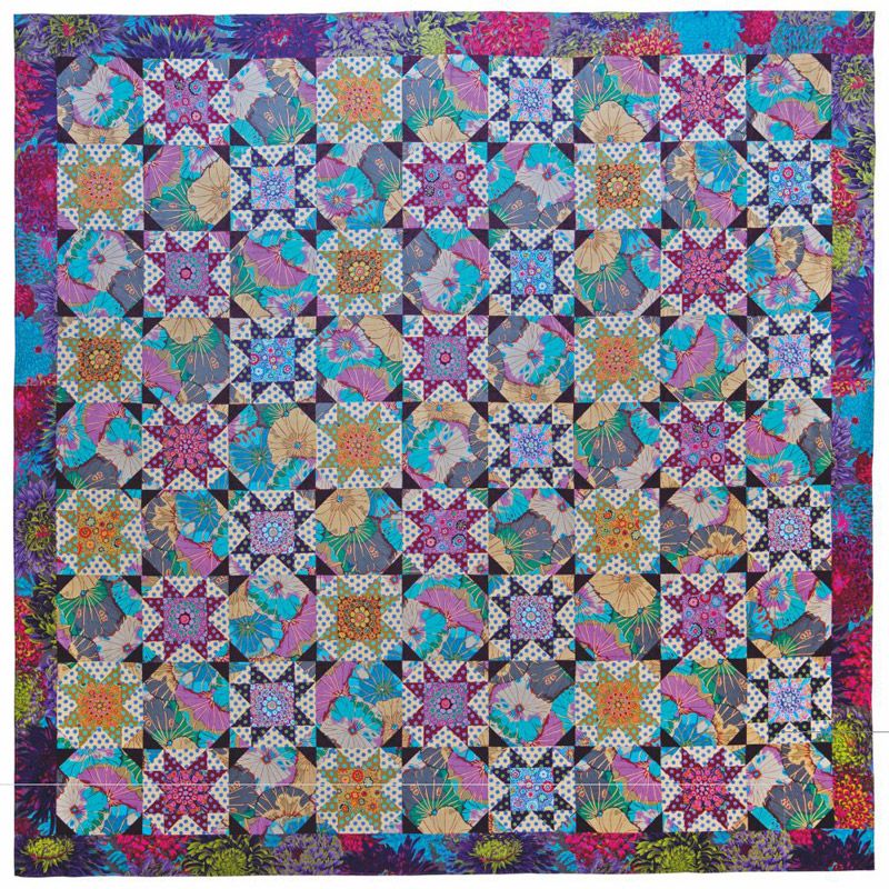 Contrast Snowball Stars Quilt Kit