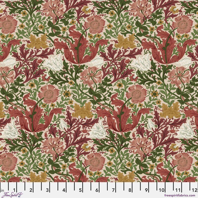 Suffolk Holiday fabric: Compton, Rose