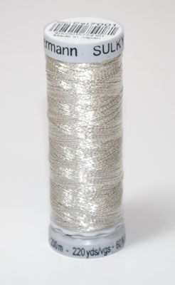 Gutermann Metallic Thread: Silver 7001