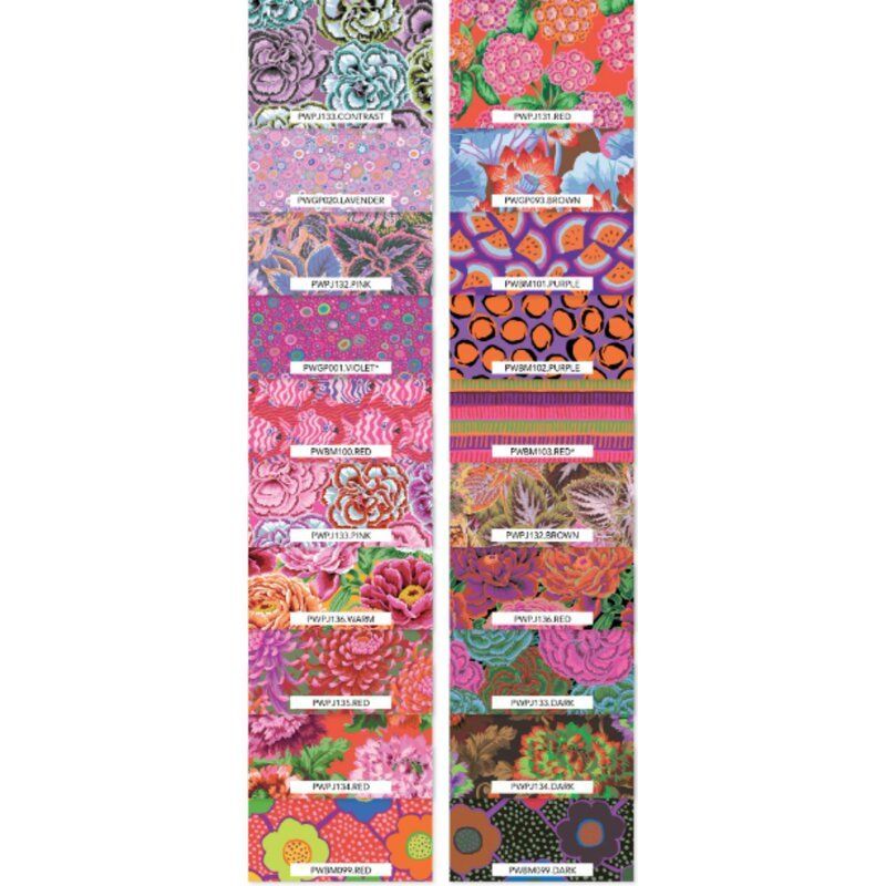 Kaffe Fassett Collective Autumn 2025 Warm 2 1/2" Strip Roll