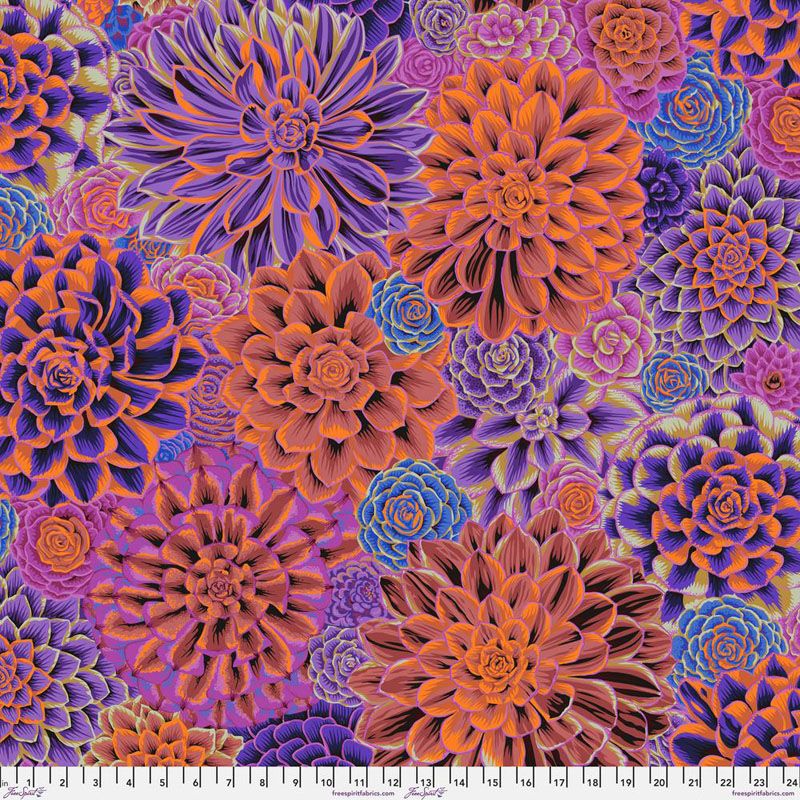 Kaffe Fassett Collective Fabric: House Leeks Purple