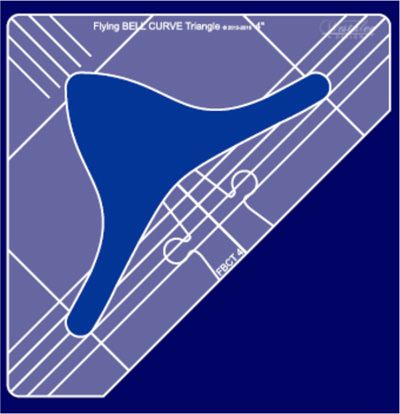 Westalee Ruler Flying Bell Curve Triangle 4"  Low Shank