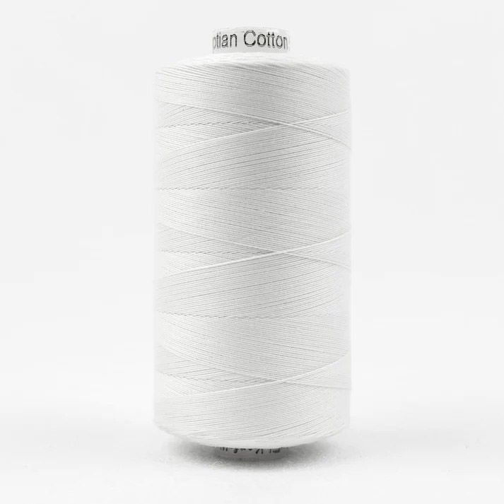 Konfetti Thread: 50wt 3 ply 100% Cotton. 1000m Spool White