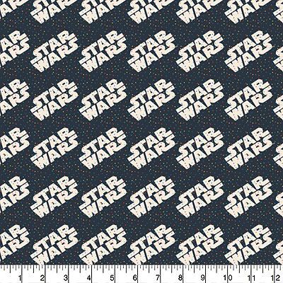 Star Wars Fabric: Star Wars Logo & Dots Black (per 1/4 metre) Star Wars Fabric: Star Wars Logo & Dots Black (per 1/4 metre)