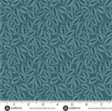 Mystic Meadow fabric, Seed Pods, Aqua