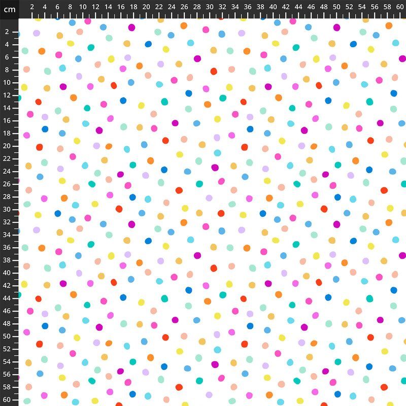 Quilting Coordinates fabric: Dovetail, Pom Poms White Multi Quilting Coordinates fabric: Dovetail, Pom Poms White Multi