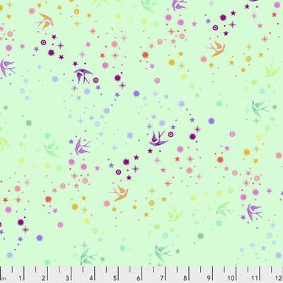Tula Pink True Colours Fabric: Fairy Dust Mint Tula Pink True Colours Fabric: Fairy Dust Mint