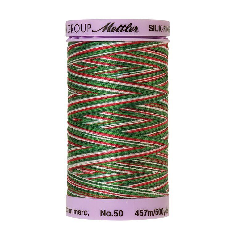 Mettler 50 Variegated Cotton Thread 9825, Seasons Greetings