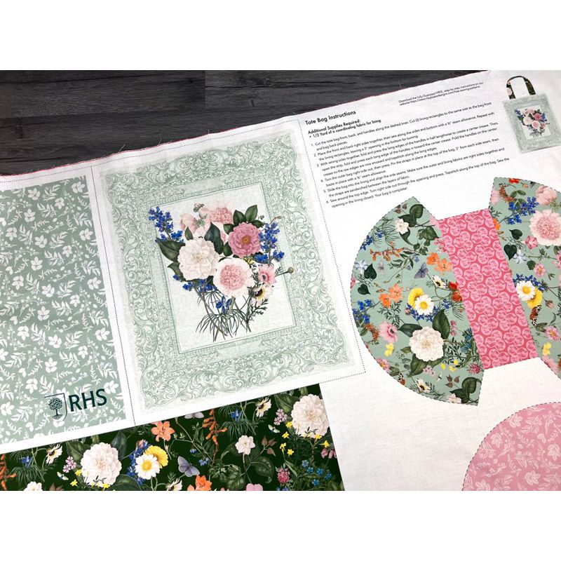 Nature's Portrait RHS, Tote Bag and Zipper Pouch Panel 90cm