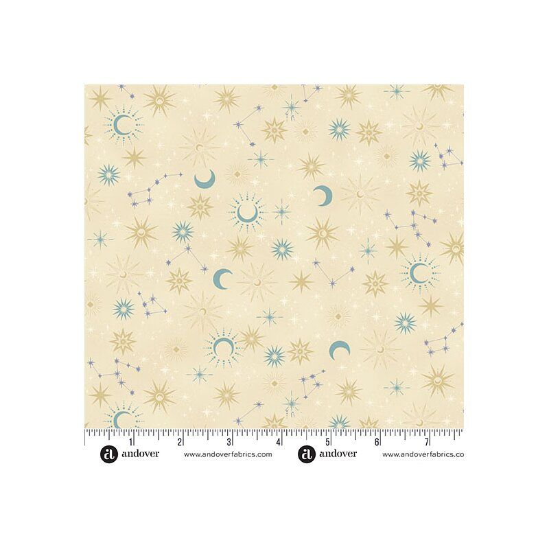 Charmed Fabric, Galaxy, Cream