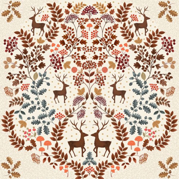 Cranbourne Chase fabric: Cranbourne Chase, 56" Quilt Panel