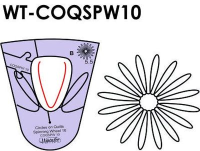 Westalee Ruler Circles on Quilts: Spinning Wheels 10 5 1/2"
