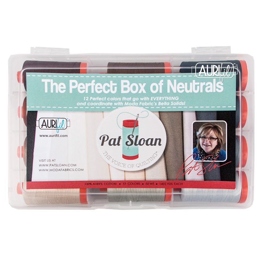 Aurifil 50/2 Thread Box: The Perfect Box of Neutrals by Pat Sloan Aurifil 50/2 Thread Box: The Perfect Box of Neutrals by Pat Sloan