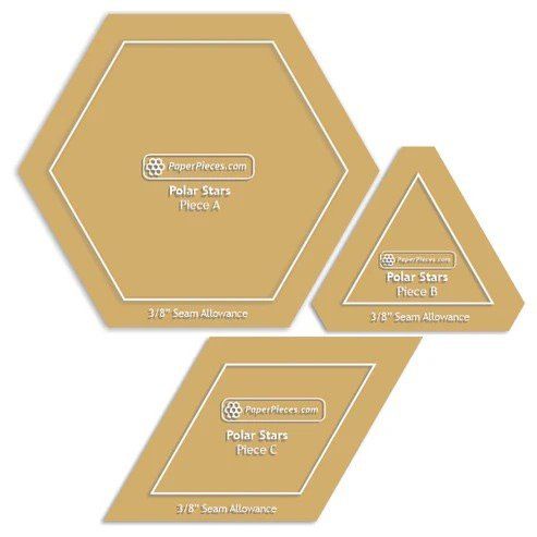 Paper Pieces Polar Stars Acrylic 3 piece set