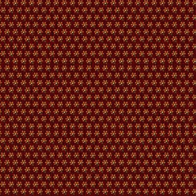 Hello Fall Fabric: Five Petal Flower Red (per 1/4 metre)