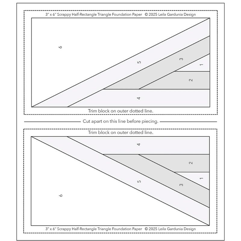 Foundation Piecing Papers: Scrappy Half-Rectangle Triangles