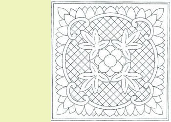 Wholecloth Mini Quilt Prairie Flowers on Natural Kona Wholecloth Mini Quilt Prairie Flowers on Natural Kona