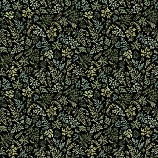 Wild Harvest fabric: Ferns, Dark
