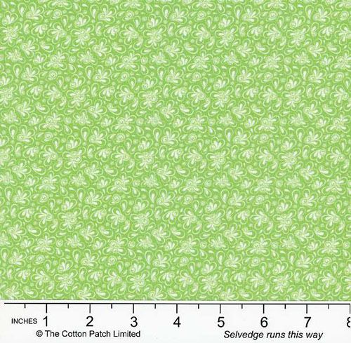 Whimsy Fabric: Mod Swoop, Green Whimsy Fabric: Mod Swoop, Green