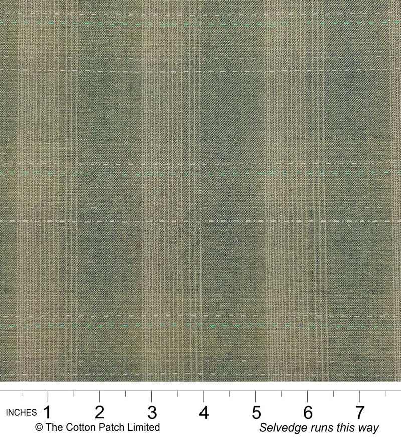 Tochio Yarn-Dyed fabric: Large Plaid, Olive
