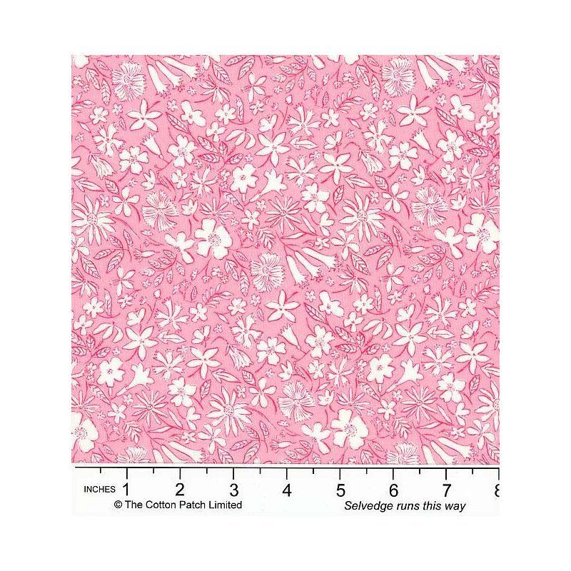 Liberty Riviera Fabric: Summer Sketch, Pink