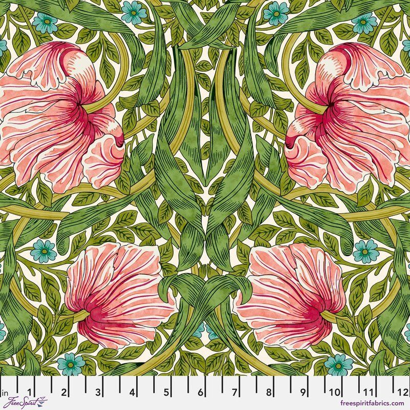 Bedford Park fabric: Pimpernel, Green