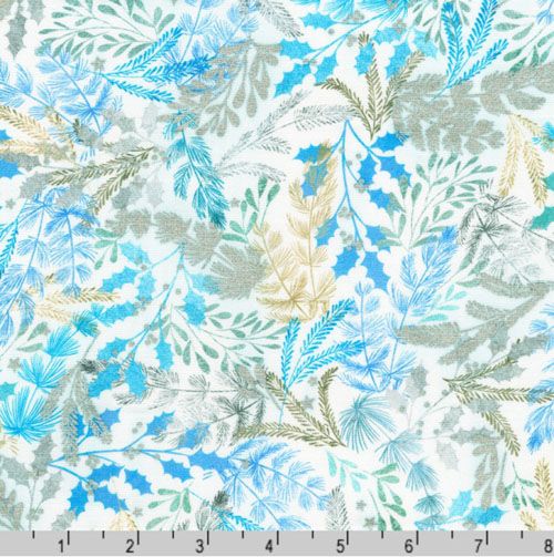 Peaceful fabric: Leaves Winter