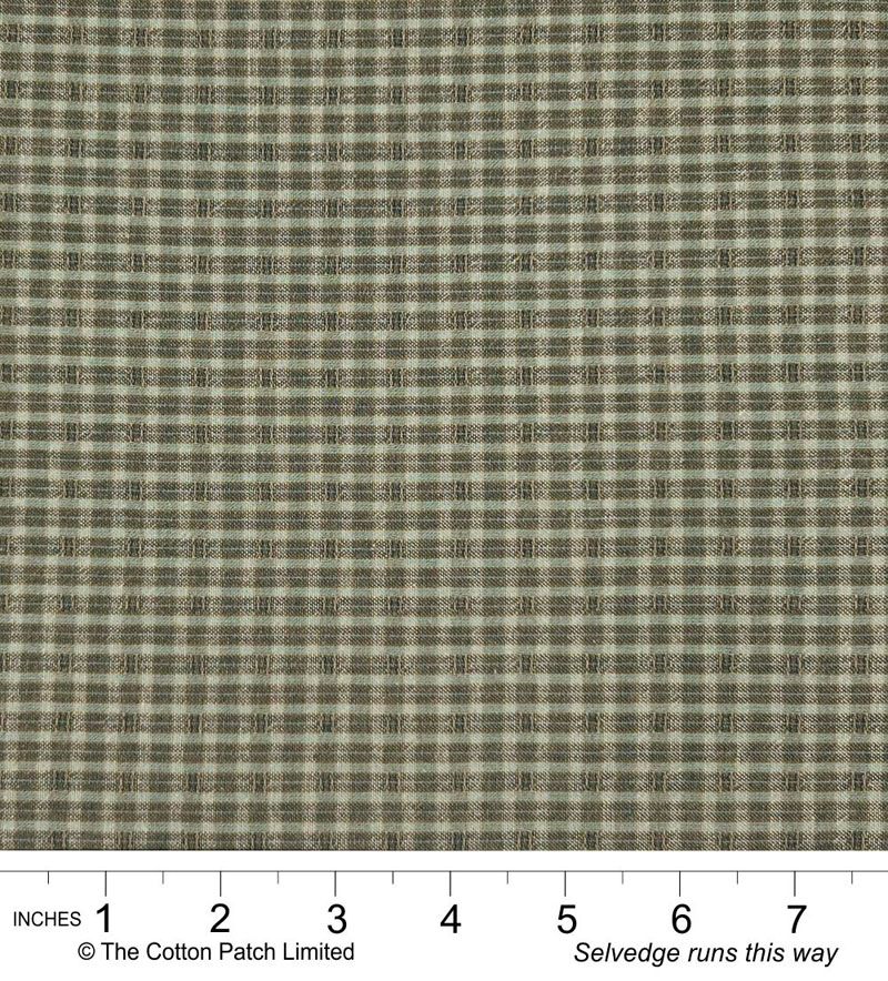 Tochio Yarn-Dyed fabric: Gingham, Olive