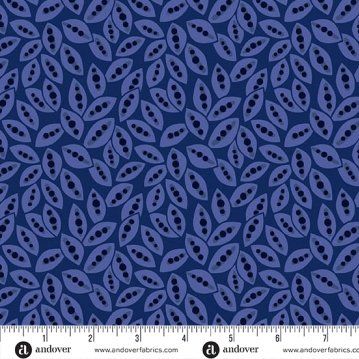 Mystic Meadow fabric, Seed Pods, Blue